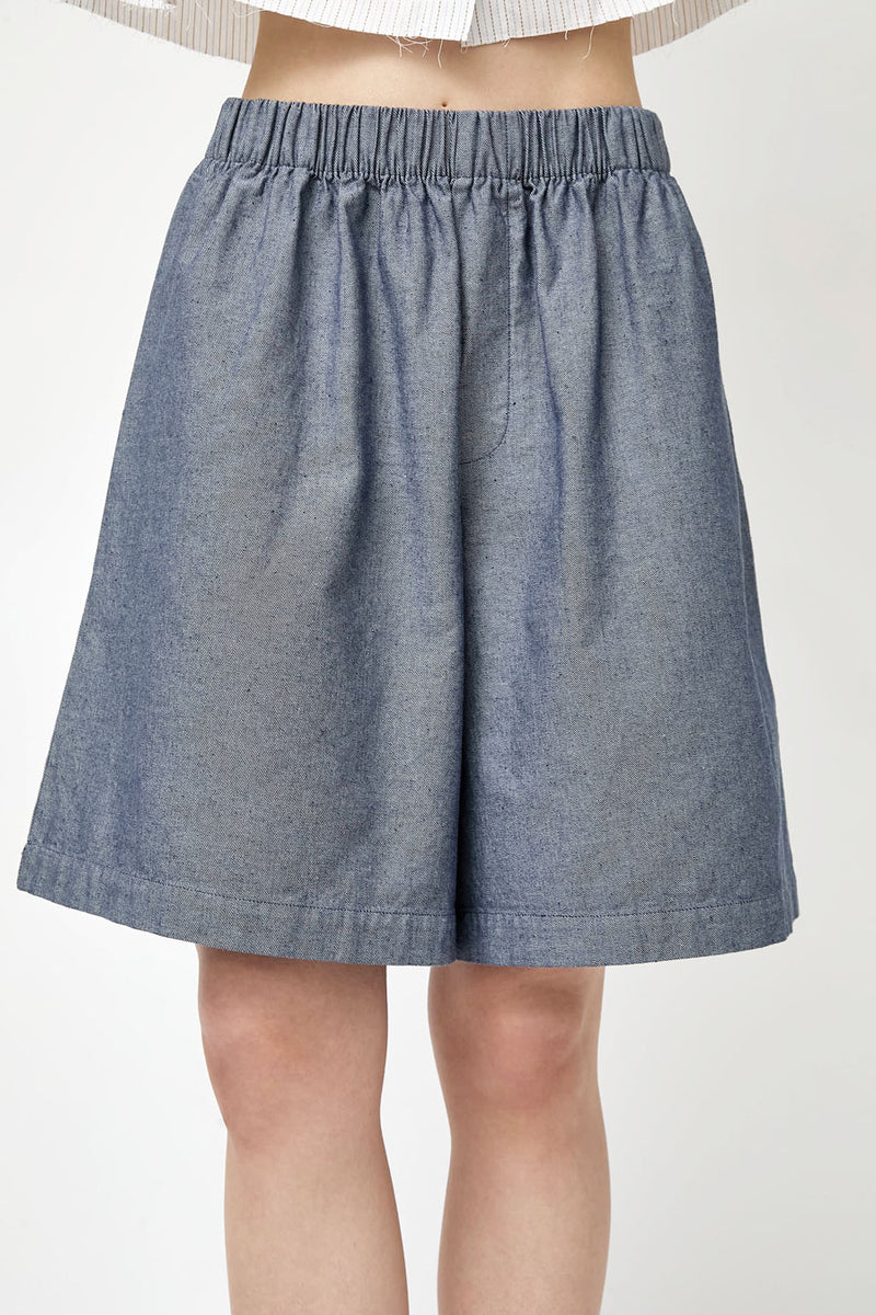 Baserange Claude Shorts in Dark Denim