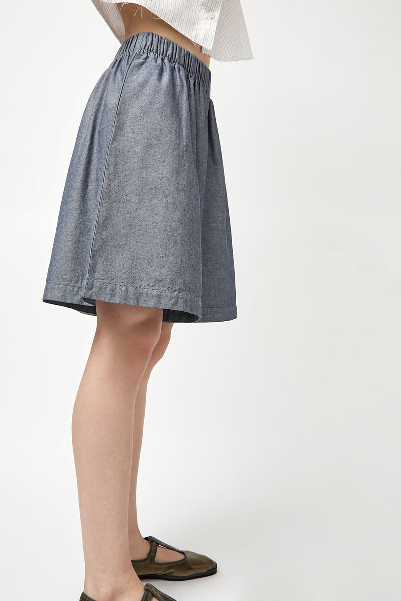Baserange Claude Shorts in Dark Denim