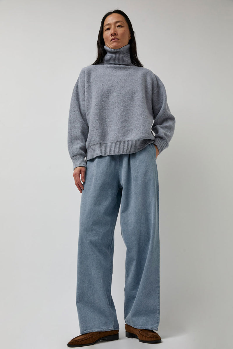 Baserange Cravat Pants in Light Blue Wash