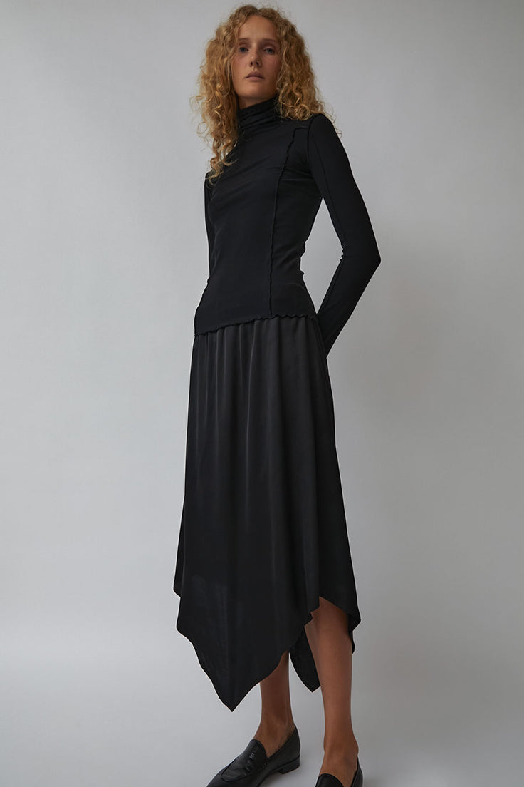 Baserange Cravat Skirt in Black