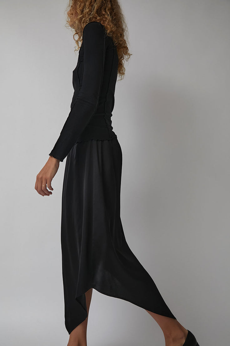 Baserange Cravat Skirt in Black