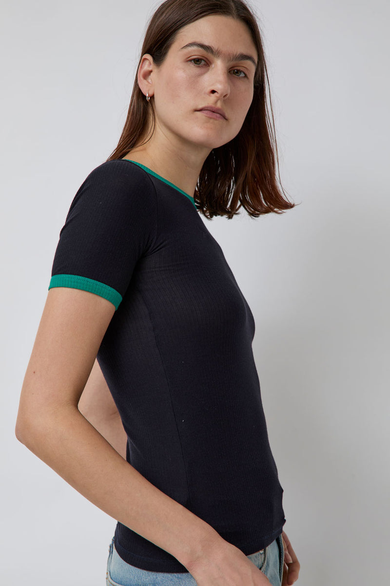 Baserange Drive Tee Shirt in Murano Navy