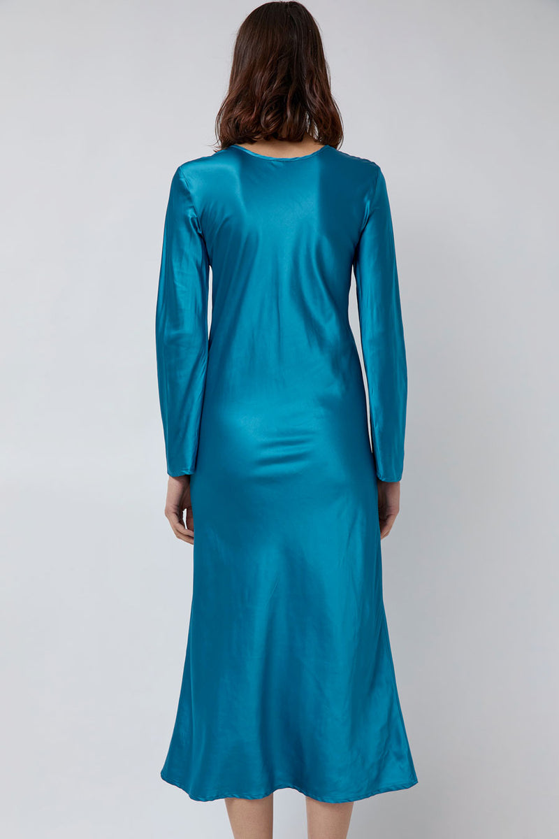 Baserange Dydine Long Sleeve Dress in Ora Blue