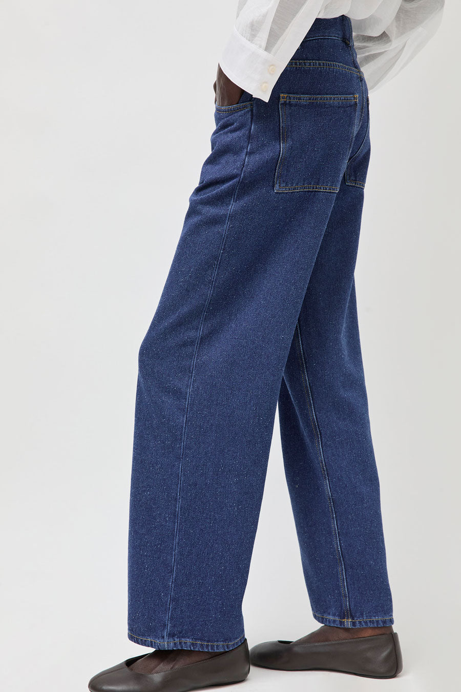 Baserange Grass Pants in Indigo Blue Wash