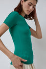 Baserange Heart Tee Shirt in Mira Green