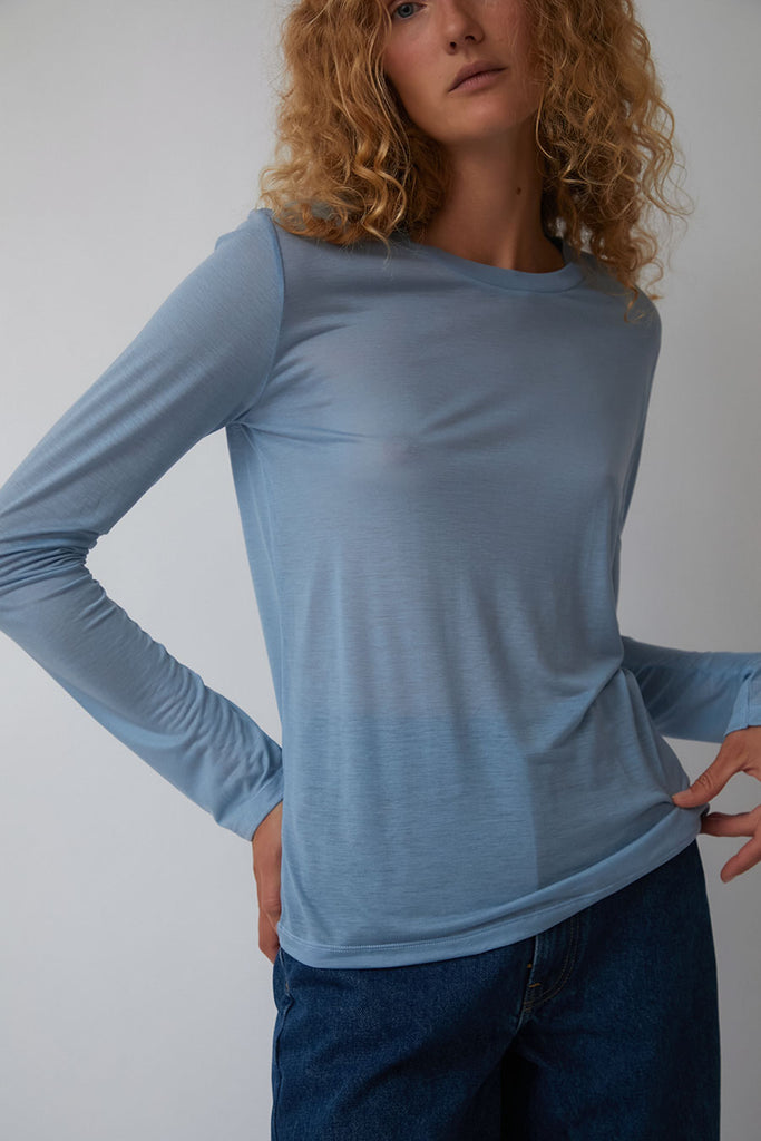 Baserange Long Sleeve T-Shirt in Mixi Blue