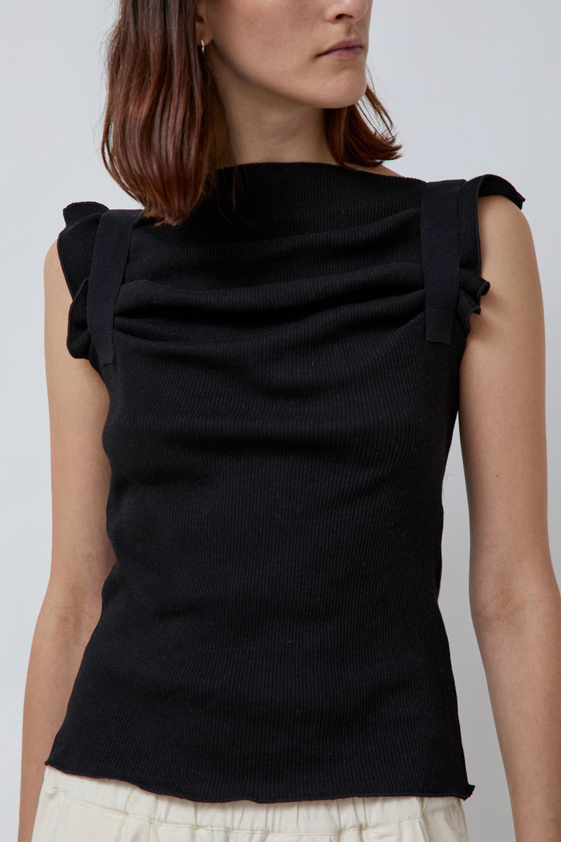 Baserange Lud Top in Black