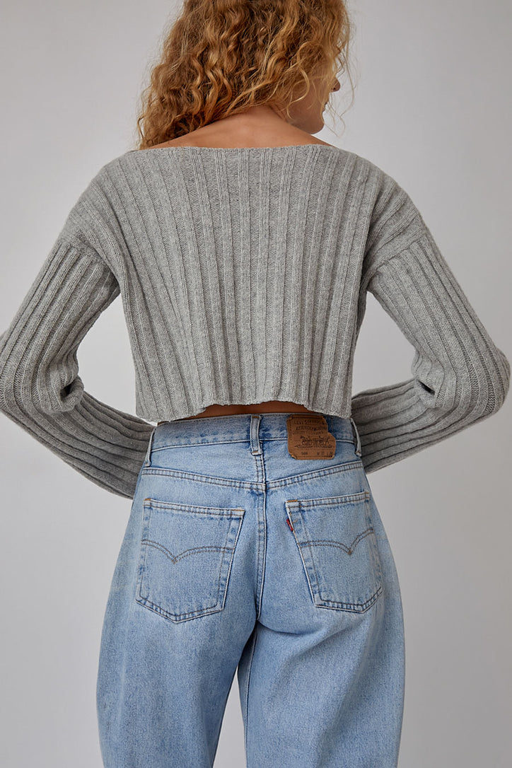 Baserange Macau Sweater in Grey Melange