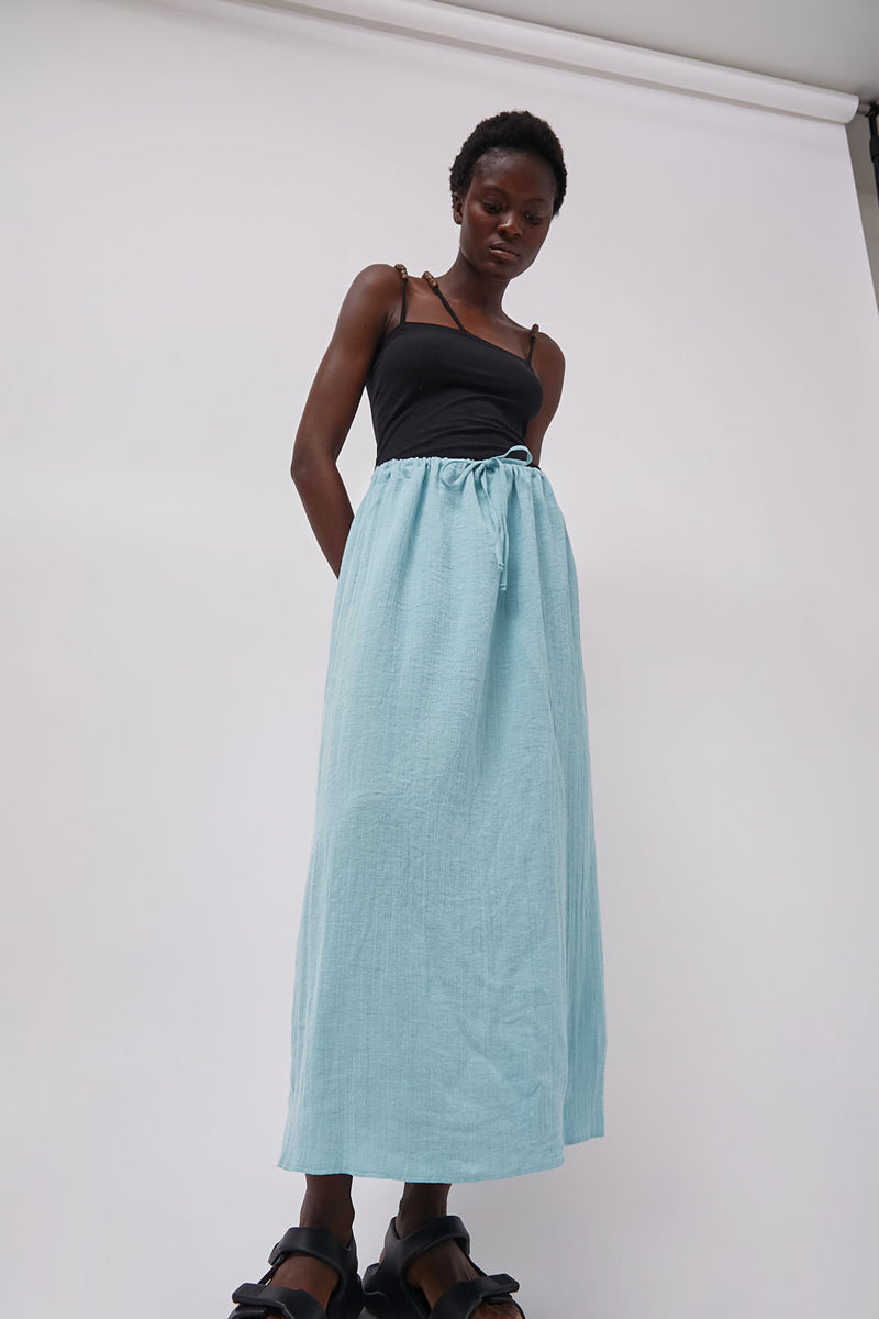 Baserange Maxi Skirt in Wuxi Blue – No.6 Store
