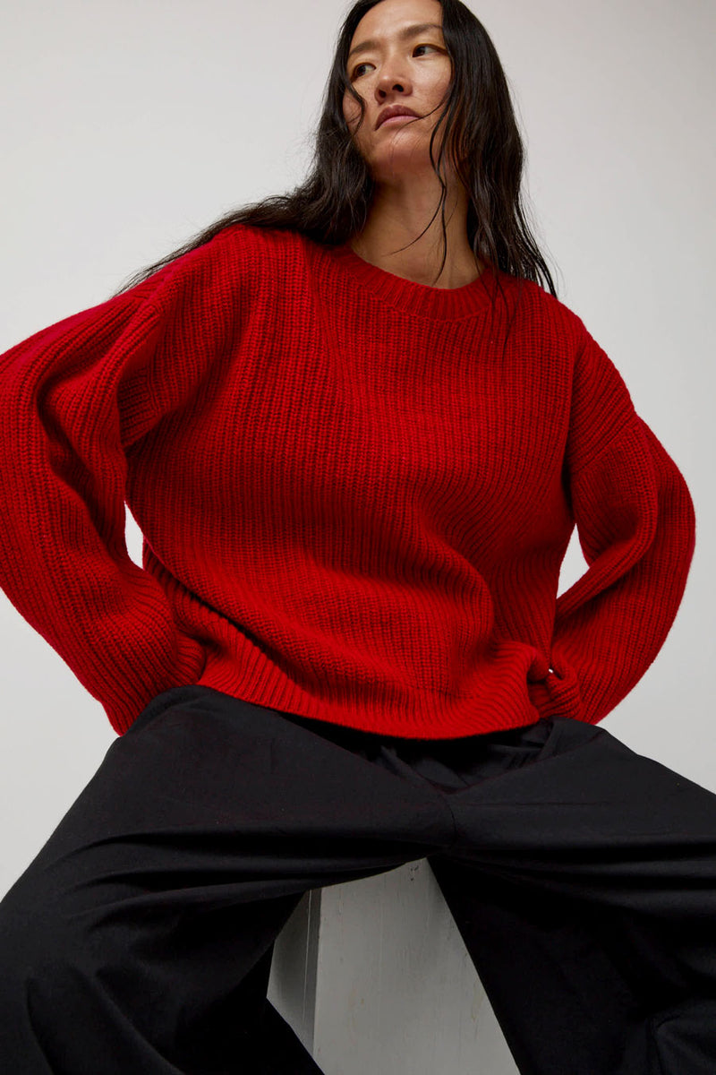 Baserange Mea Pullover in Red