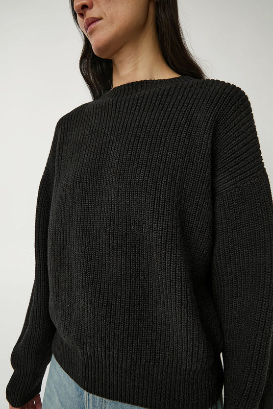 Baserange Mea Sweater in Black Melange – No.6 Store