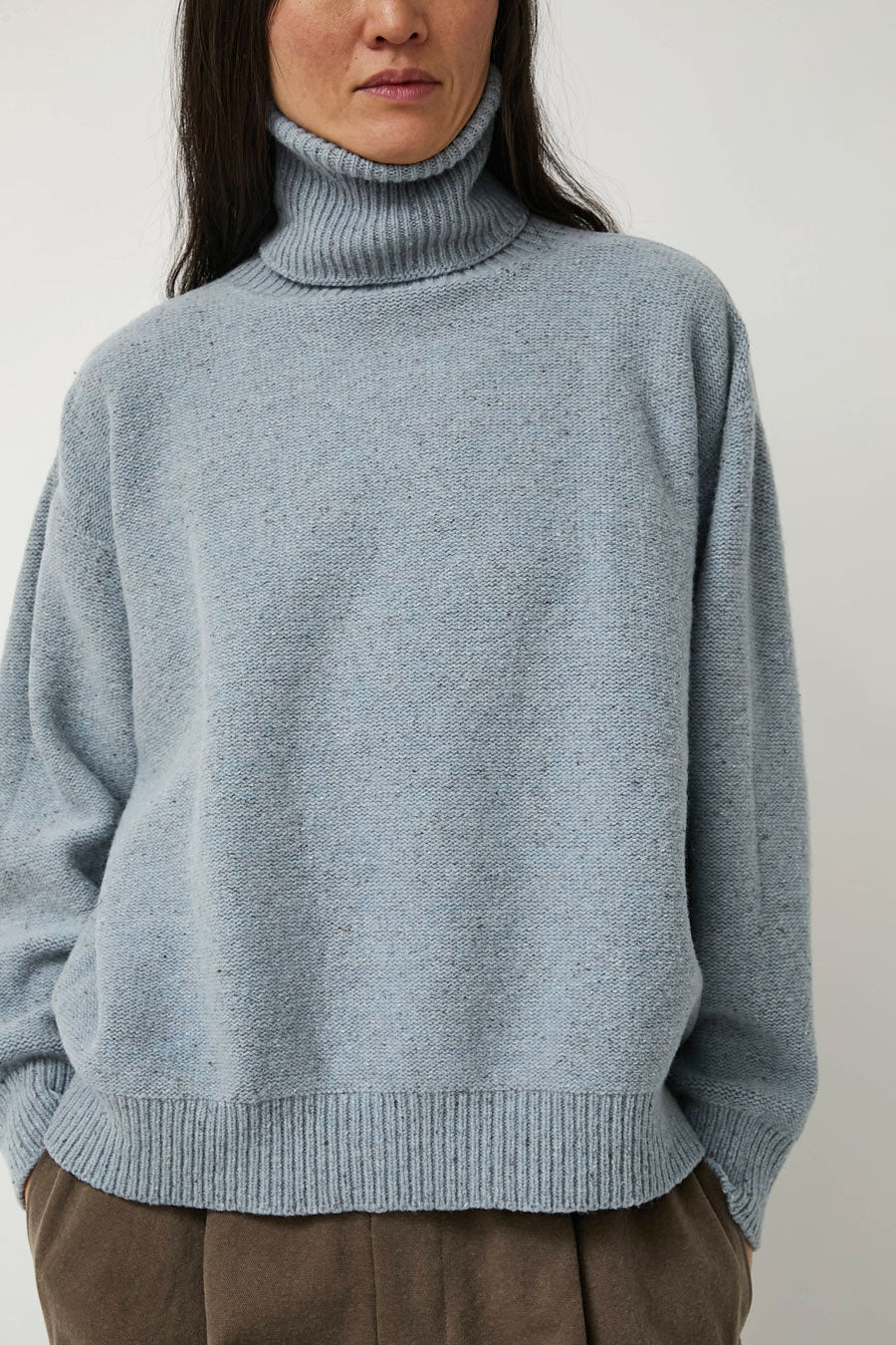 Baserange Mea Turtleneck in Ocean