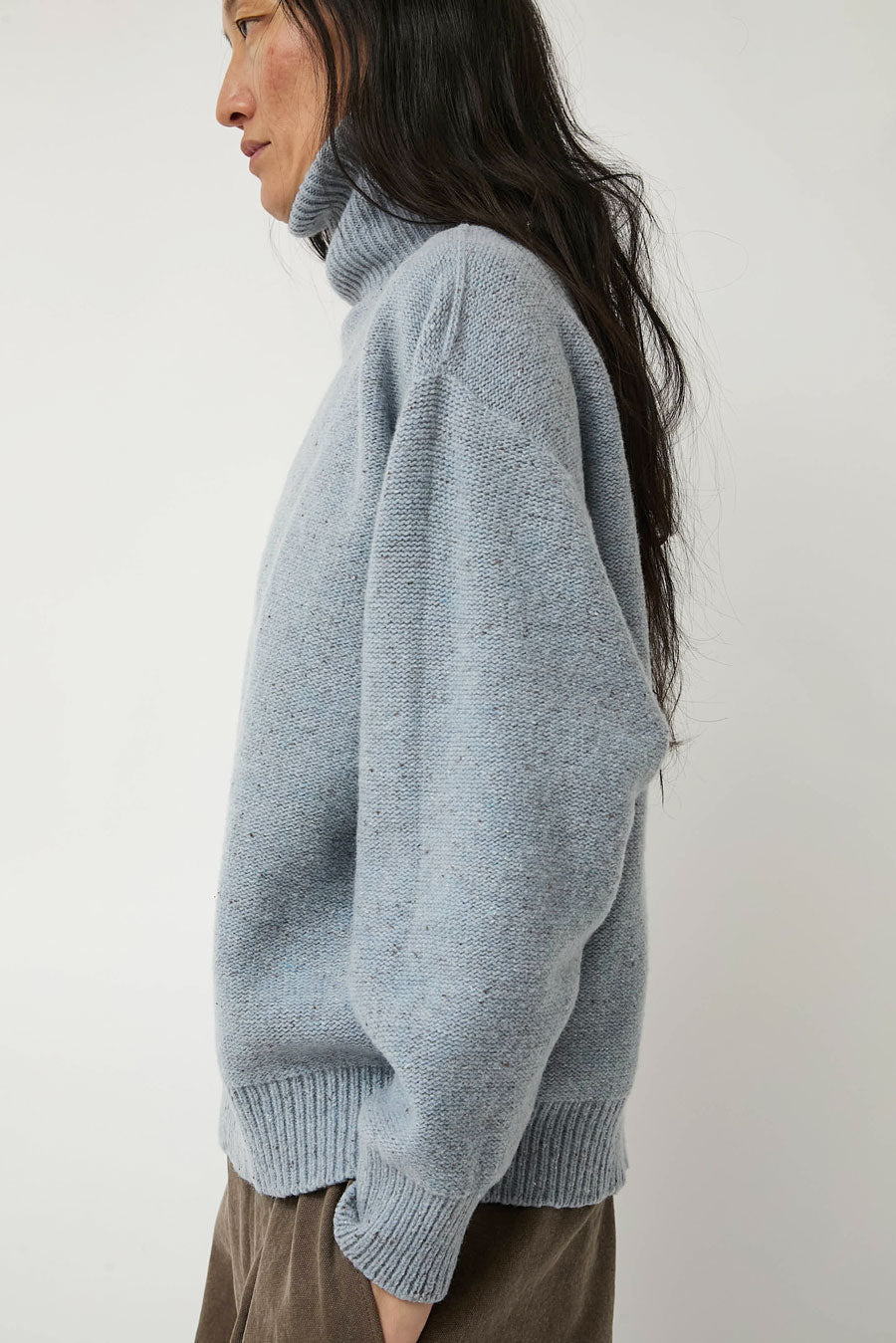 Baserange Mea Turtleneck in Ocean