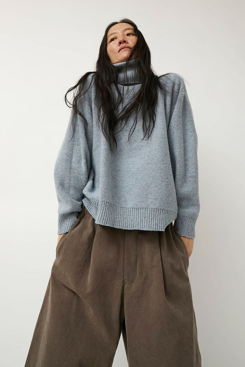 Baserange Mea Turtleneck in Ocean