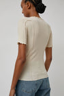 Baserange Omato Short Sleeve Tee in Off White