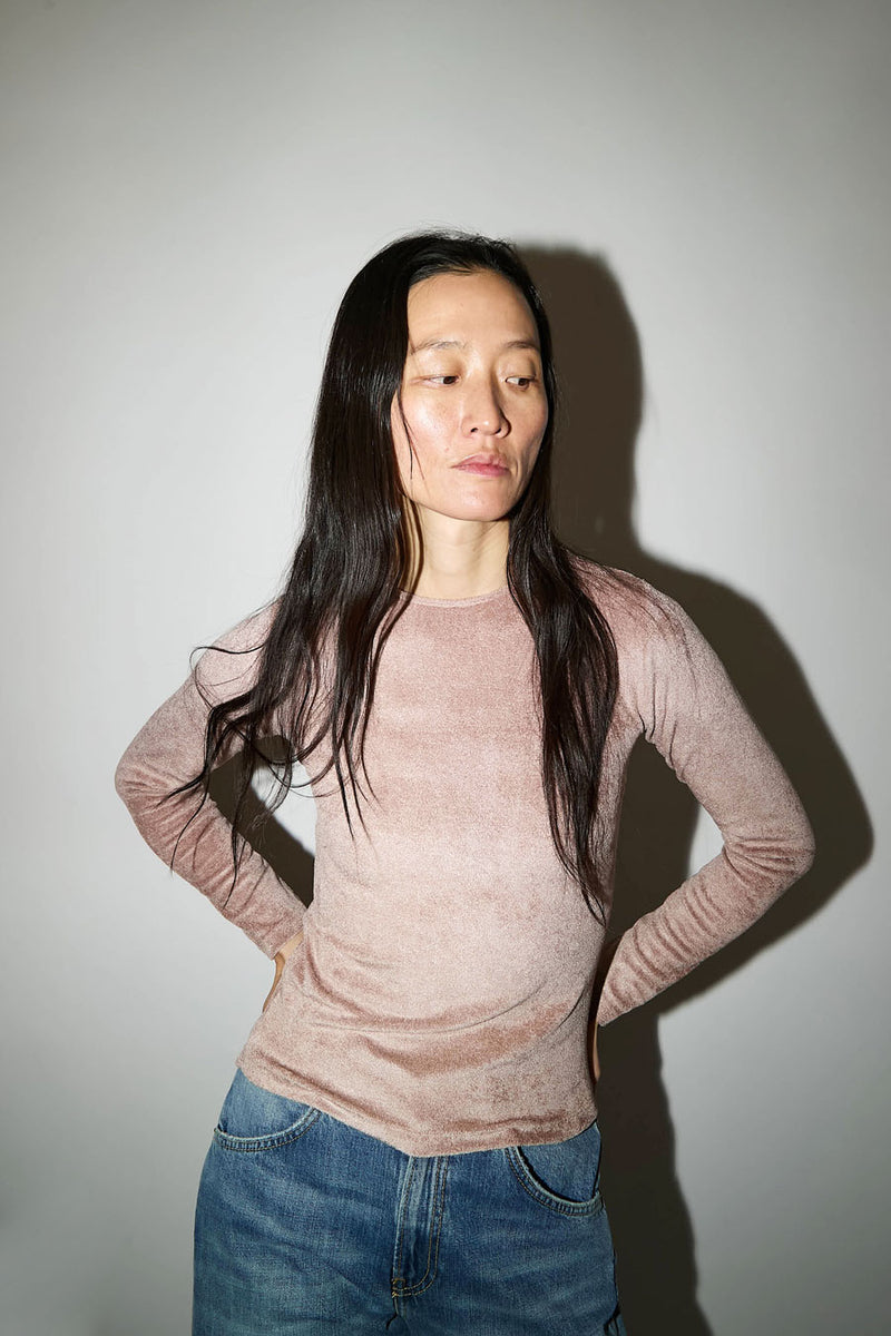 Baserange Omo Long Sleeve Tee in Alba Brown