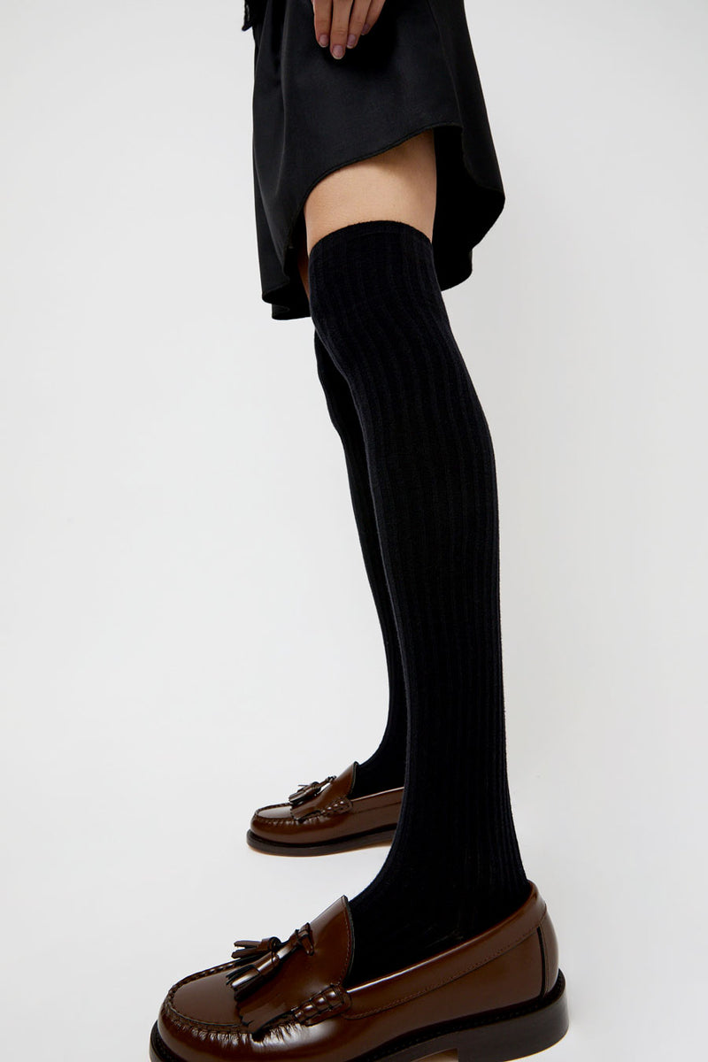 Baserange Overknee Socks in Black