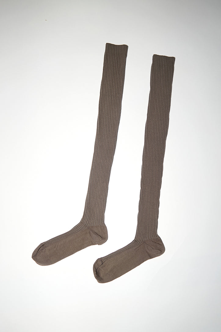 Image of Baserange Overknee Socks in Brown