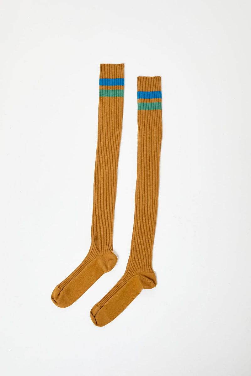 Baserange Race Overknee Socks in Silva Brown