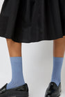 Baserange Rib Overankle Socks in Helm Blue