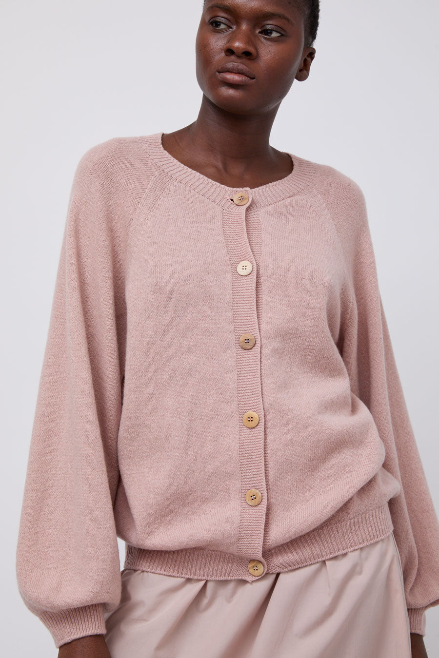 Baserange Soar Cardigan in Cameo Pink