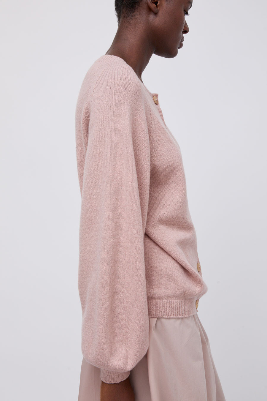 Baserange Soar Cardigan in Cameo Pink