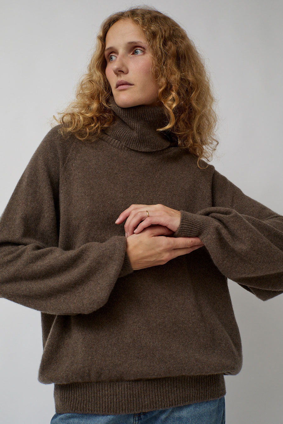 Baserange Soar Turtleneck in Teak Brown