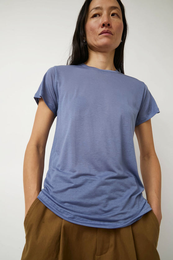 Baserange T-Shirt in Koel Blue – No.6 Store