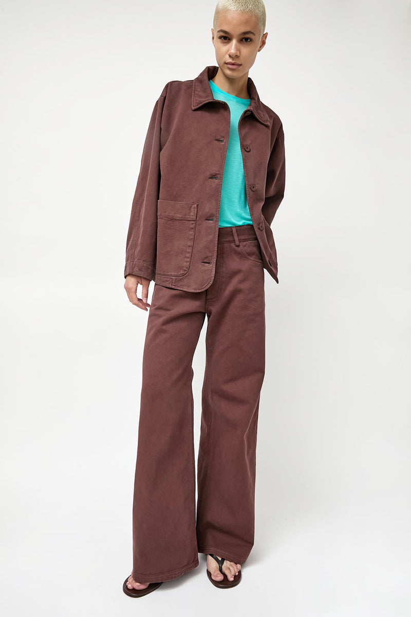 Baserange Tajo Pants Wide in Cata Brown