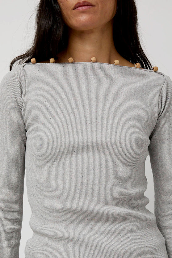 Baserange Tav Long Sleeve in Grey Melange