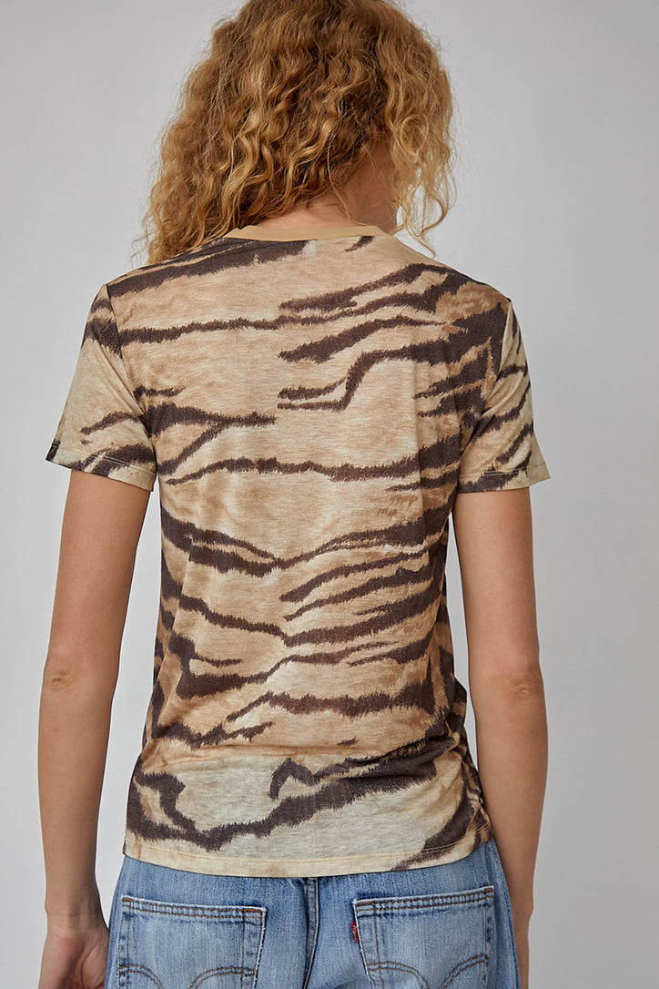 Baserange Tee Shirt in Tiger Print
