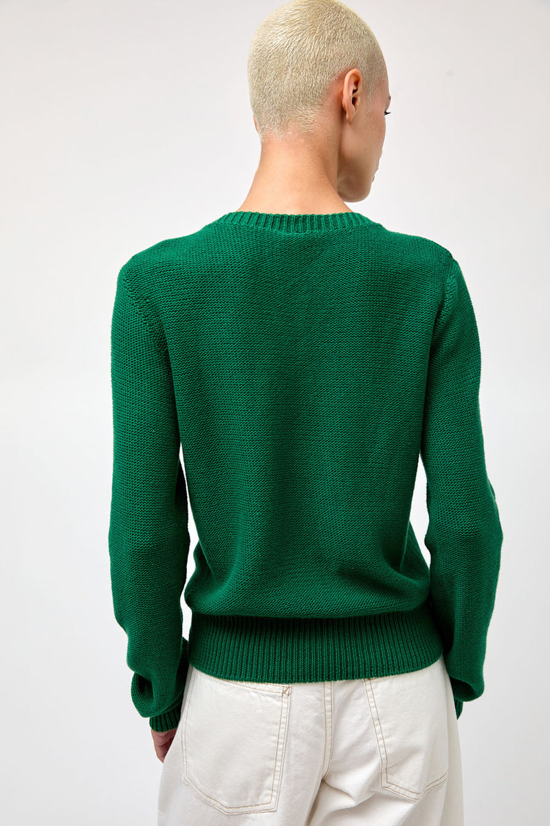 Baserange Tier Cardigan in Calla Green