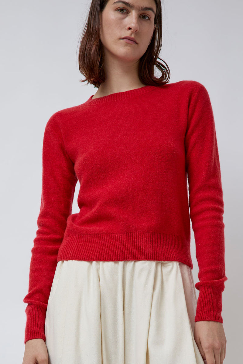 Baserange Tier Sweater in Melograno Red