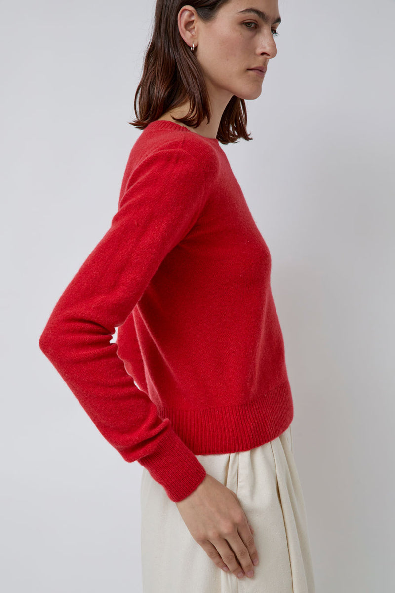 Baserange Tier Sweater in Melograno Red