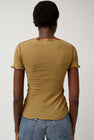 Baserange Vein Tee in Jade Brown