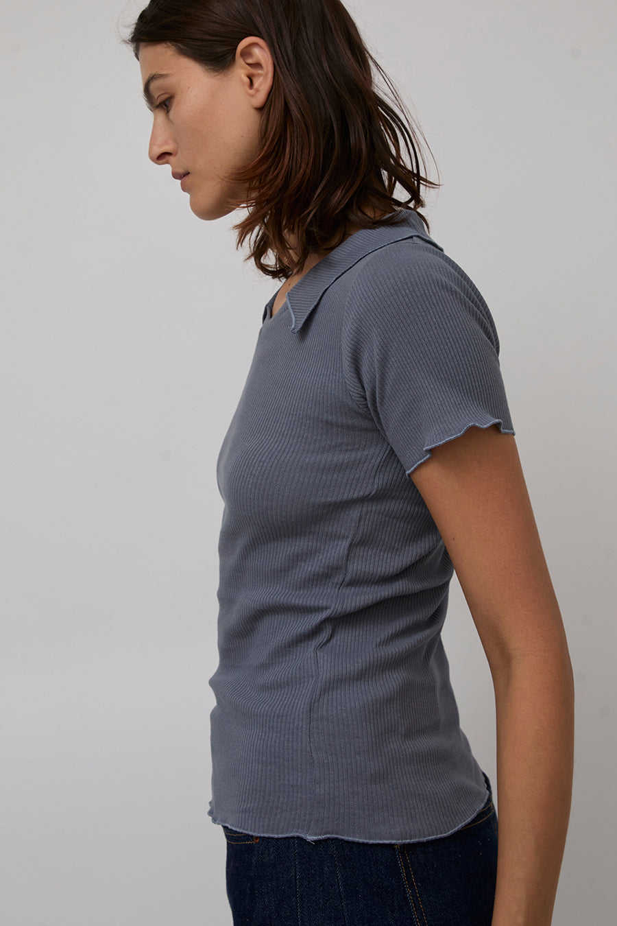 Baserange Iso Top in Dark Denim