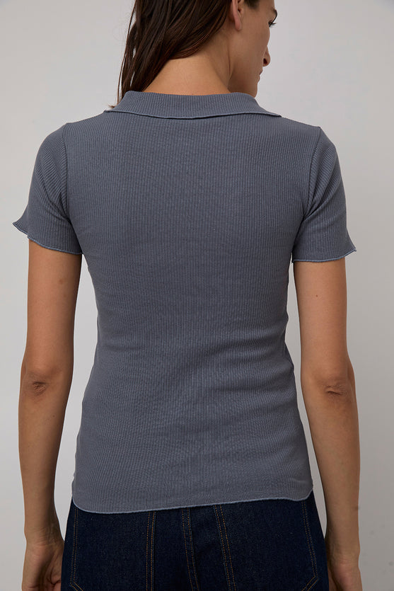 Baserange Iso Top in Dark Denim