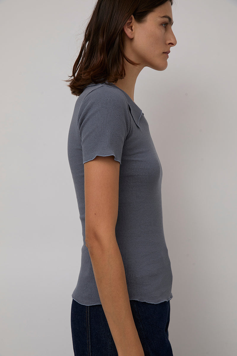 Baserange Iso Top in Dark Denim