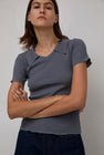 Baserange Iso Top in Dark Denim