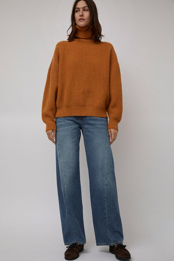 Baserange Mea Turtleneck in Clair Orange