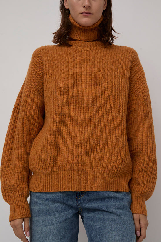 Baserange Mea Turtleneck in Clair Orange
