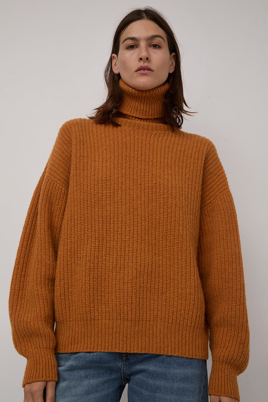 Baserange Mea Turtleneck in Clair Orange