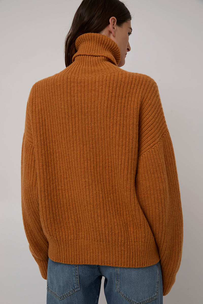 Baserange Mea Turtleneck in Clair Orange