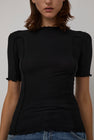 Baserange Omato Short Sleeve Top in Black