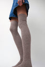Baserange Overknee Socks in Grey Brown Melange