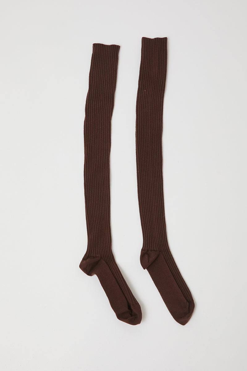 Baserange Overknee Socks in Orta Brown