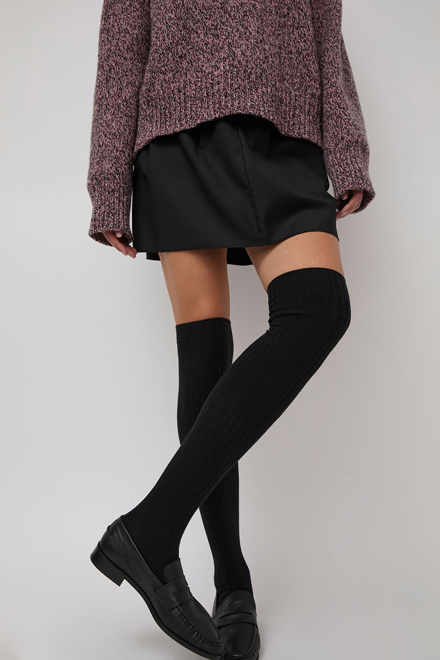 Baserange Overknee Socks in Black