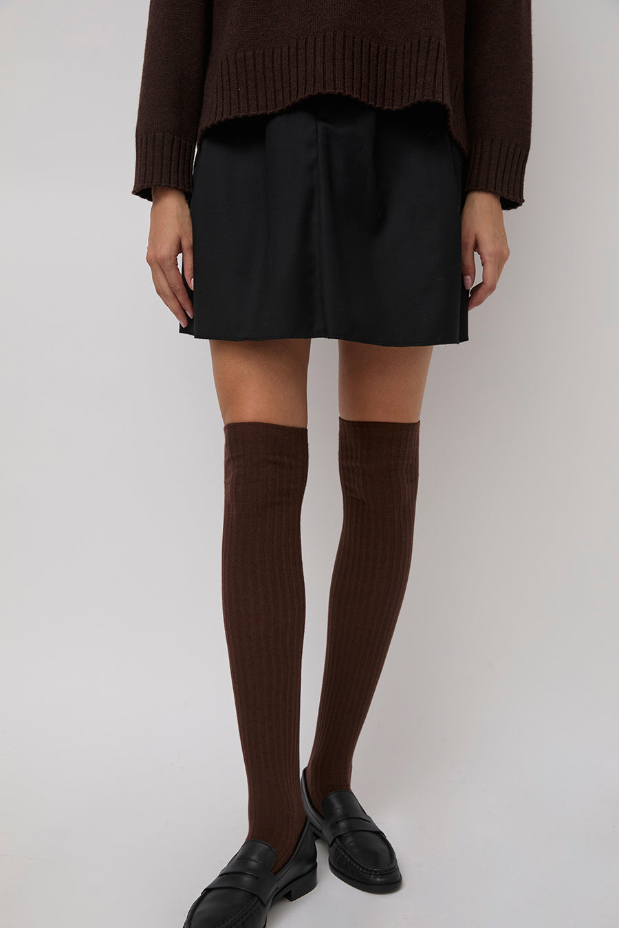 Baserange Overknee Socks in Orta Brown