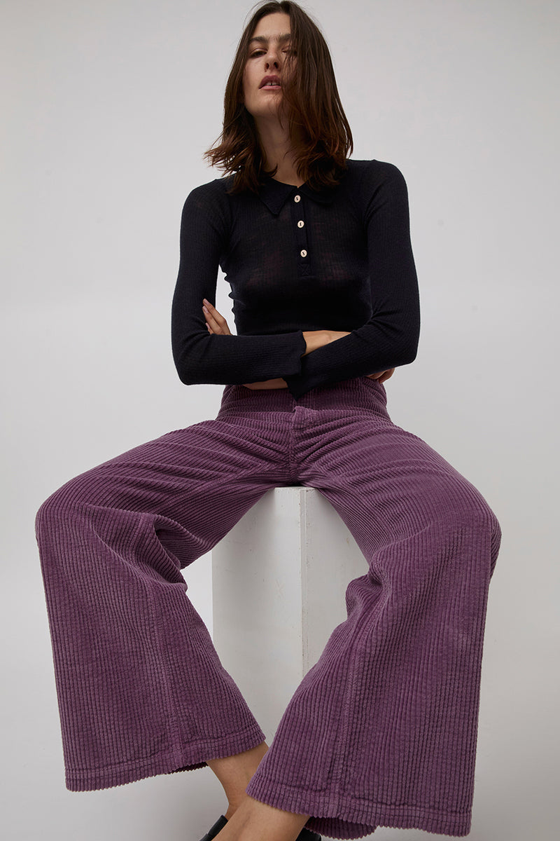 Baserange Tajo Wide Pants in Cue Purple