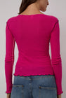 Baserange Vein Long Sleeve Tee in York Pink